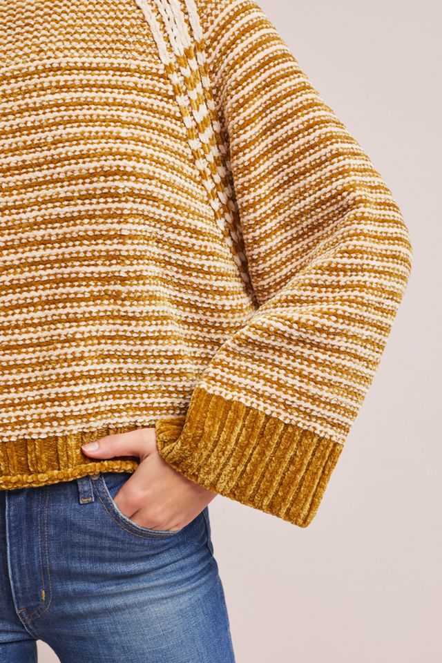 Oversized Chenille Striped Pullover #2