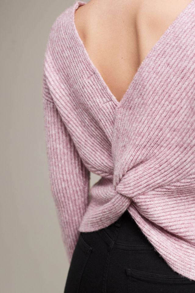 Ribbed Twist-Back Pullover #2