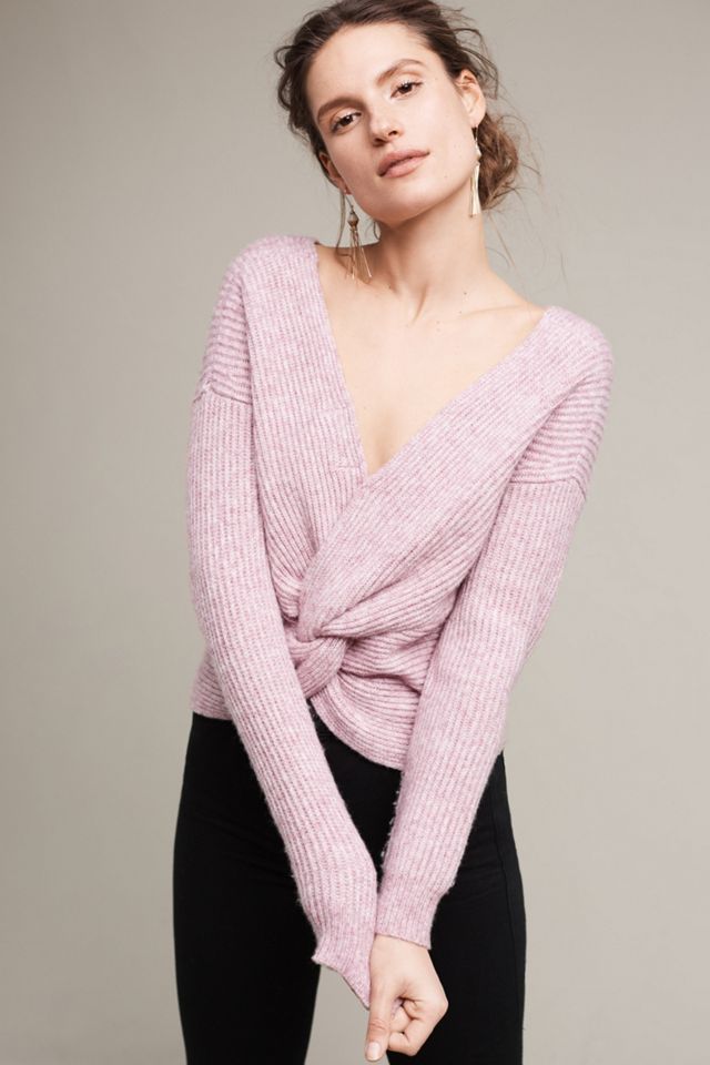 Ribbed Twist-Back Pullover #3
