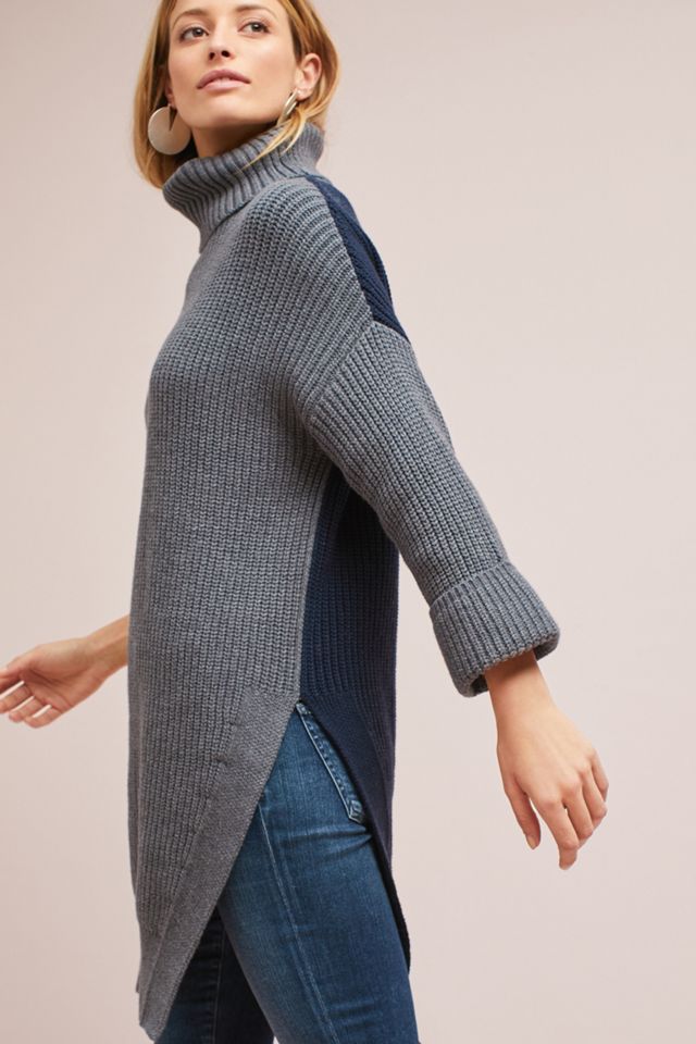 Cuffed-Sleeve Turtleneck Tunic #2