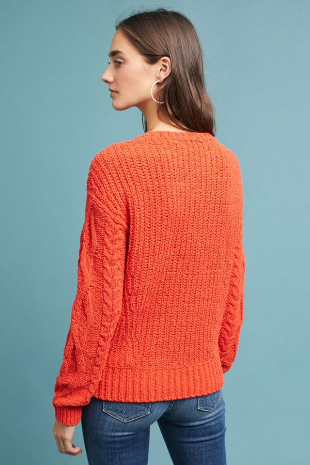 Cabled Chenille Pullover #2