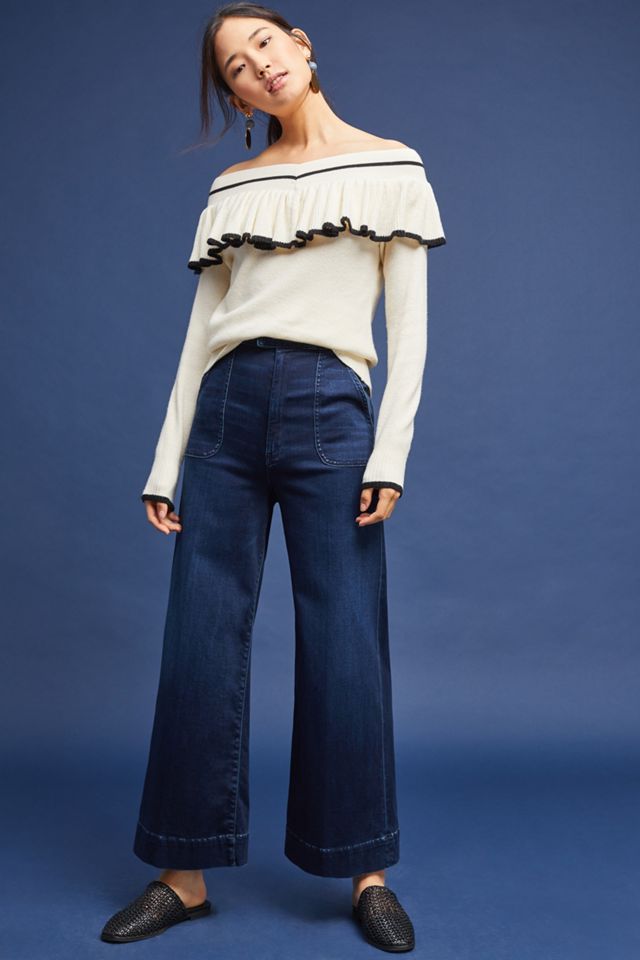 Ruffled Off-The-Shoulder Pullover #2