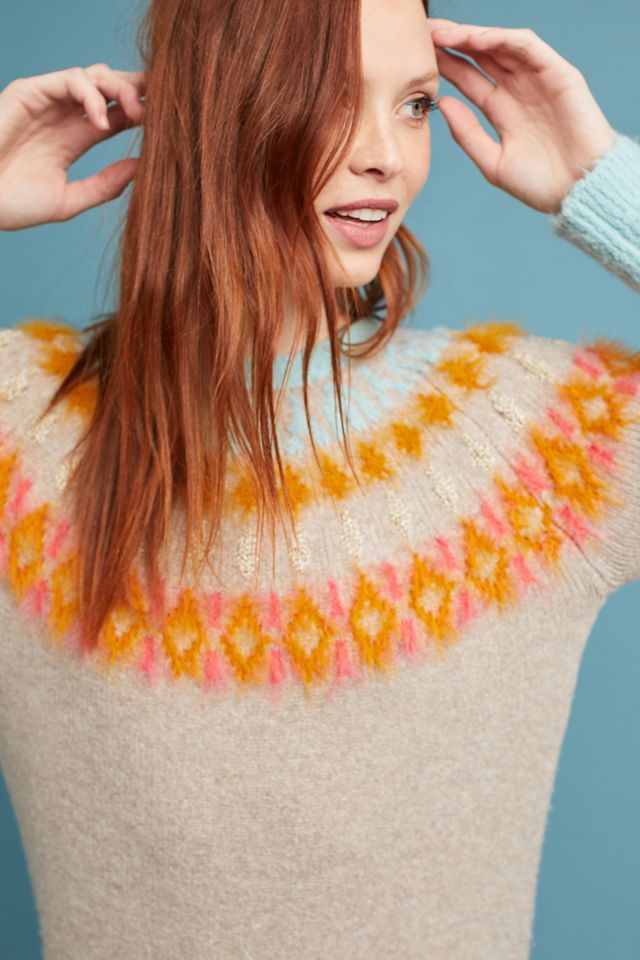 Anthropologie fair isle clearance sweater