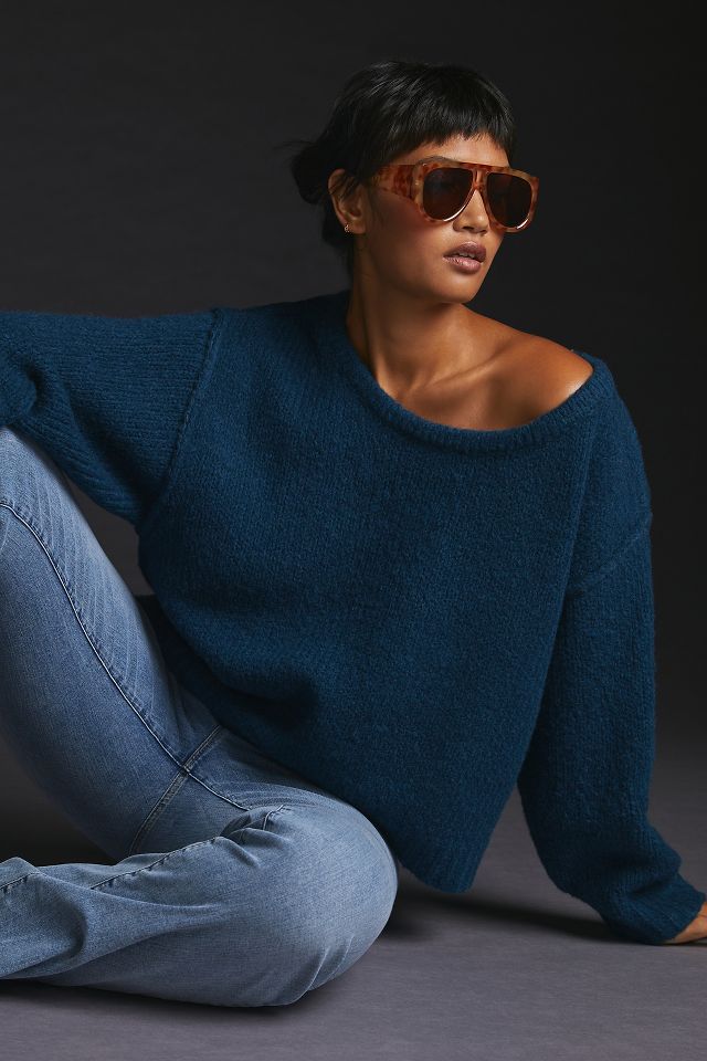 By Anthropologie Oversized Cowl-Neck Sweater