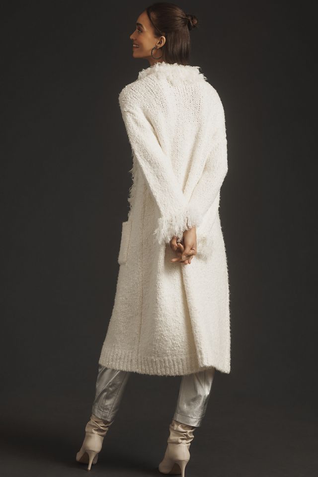 Pilcro Oversized Textured Fringe Longline Cardigan #2