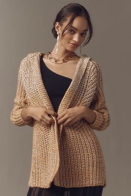 MAEVE OVERSIZED COLLARED CARDIGAN SWEATER 