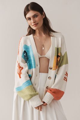 Pilcro Western Horse Graphic Cardigan Sweater | Anthropologie