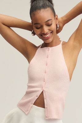 By Anthropologie Wool & Cashmere Button Sweater Tank