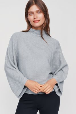 By Anthropologie Mock-Neck Wide-Sleeve Sweater