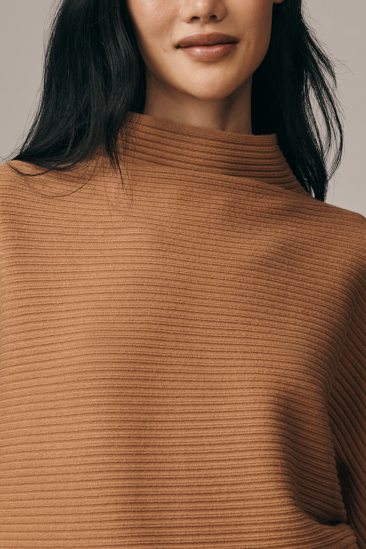 By Anthropologie Mock-Neck Wide-Sleeve Sweater