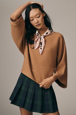 By Anthropologie Mock-Neck Wide-Sleeve Sweater