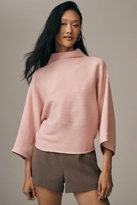 By Anthropologie Mock-Neck Wide-Sleeve Sweater