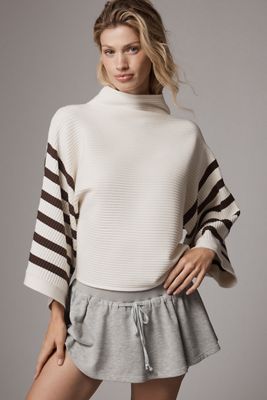 By Anthropologie Mock-Neck Wide-Sleeve Sweater