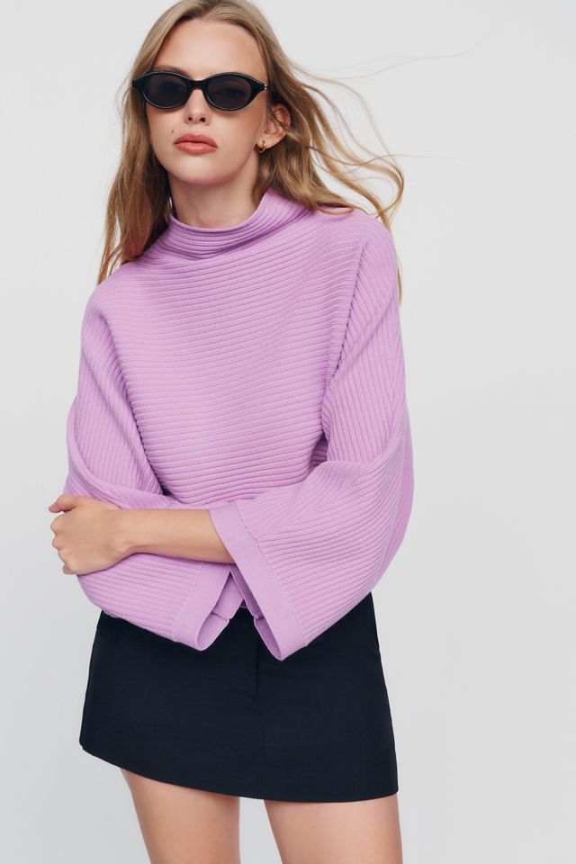 By Anthropologie Mock Neck Wide Sleeve Sweater #2