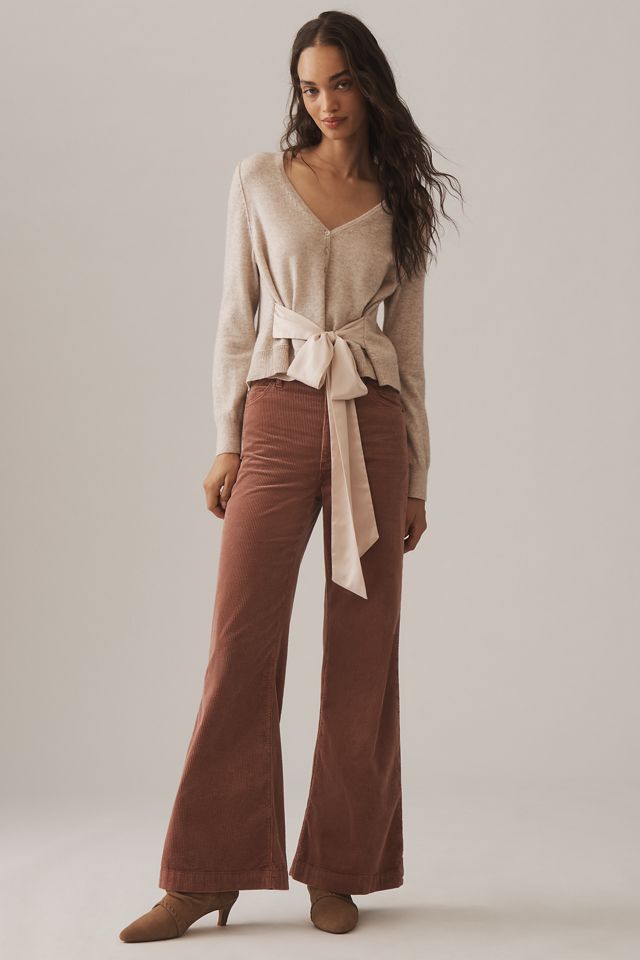 By Anthropologie Belted Wool Cashmere Cardigan Sweater #2
