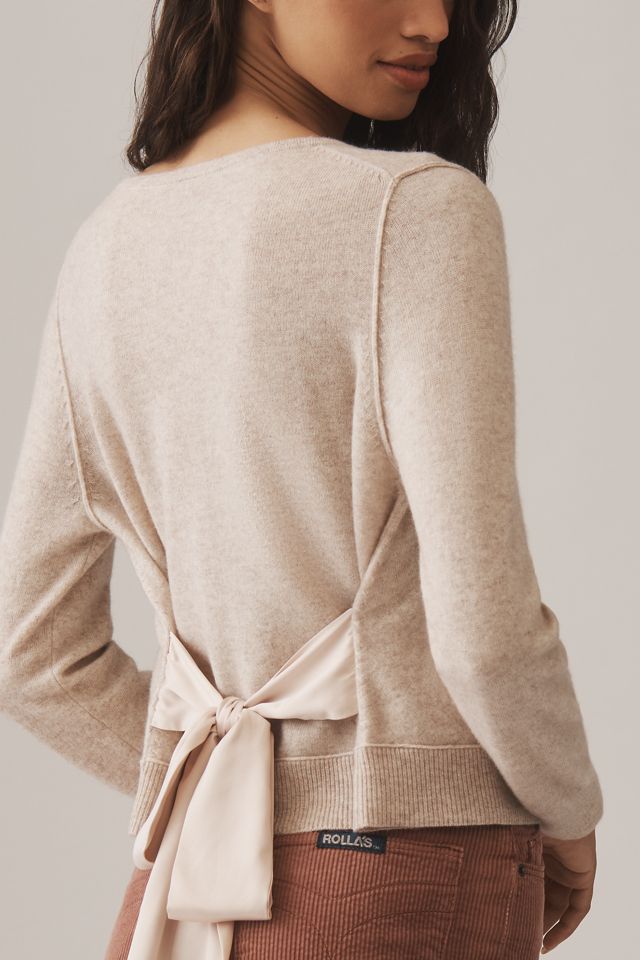 By Anthropologie Belted Wool Cashmere Cardigan Sweater #3