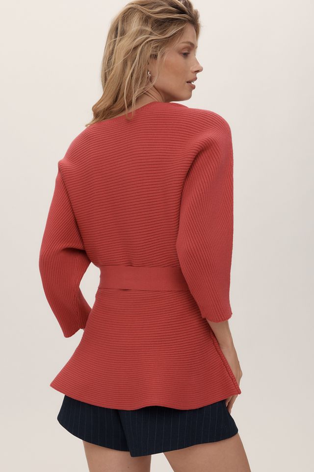 Pull ceinturé côtelé Maeve #1