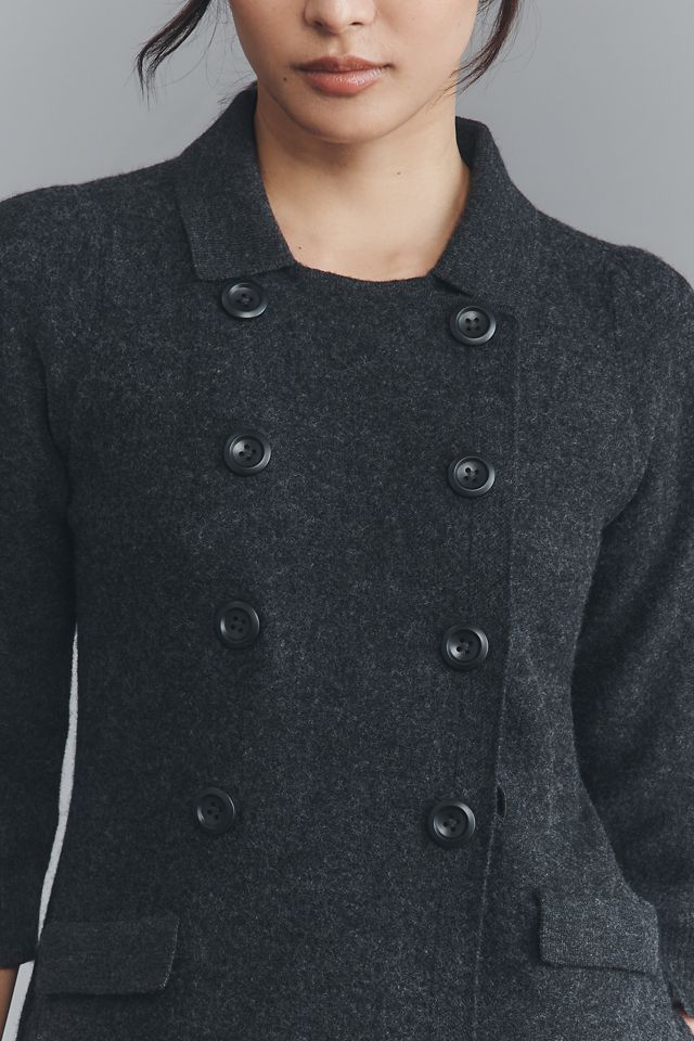 Maeve Double-Breasted Merino Wool Long Cardigan Sweater #1