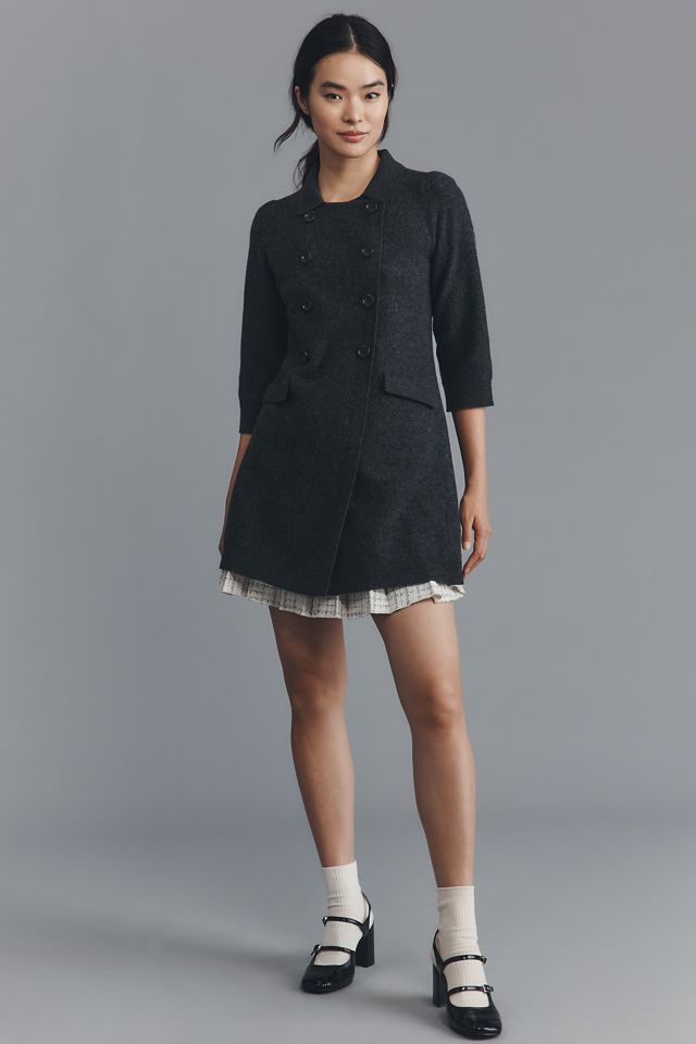 Maeve Double-Breasted Merino Wool Long Cardigan Sweater #3