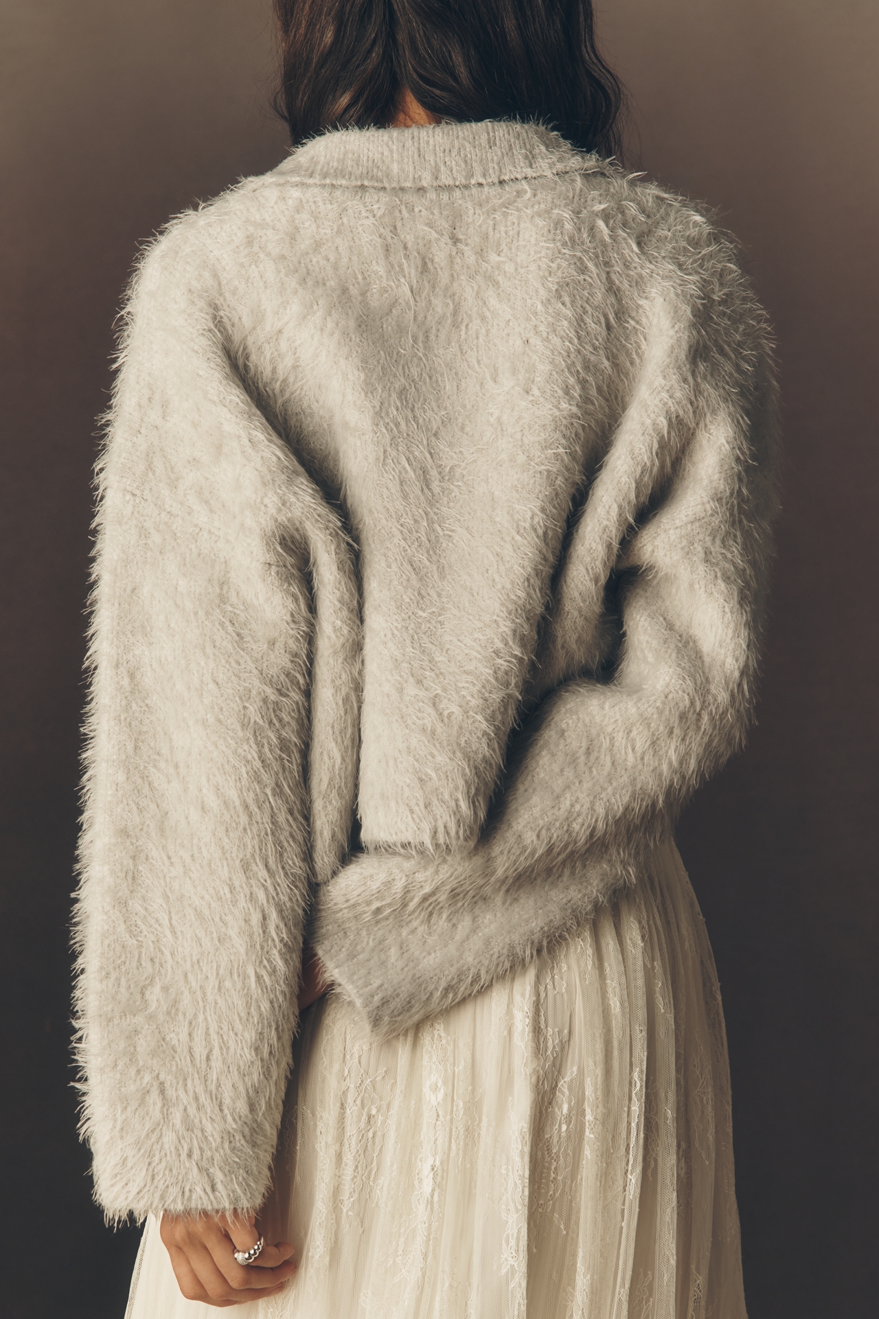 Pilcro Embellished Tiger Cardigan Sweater