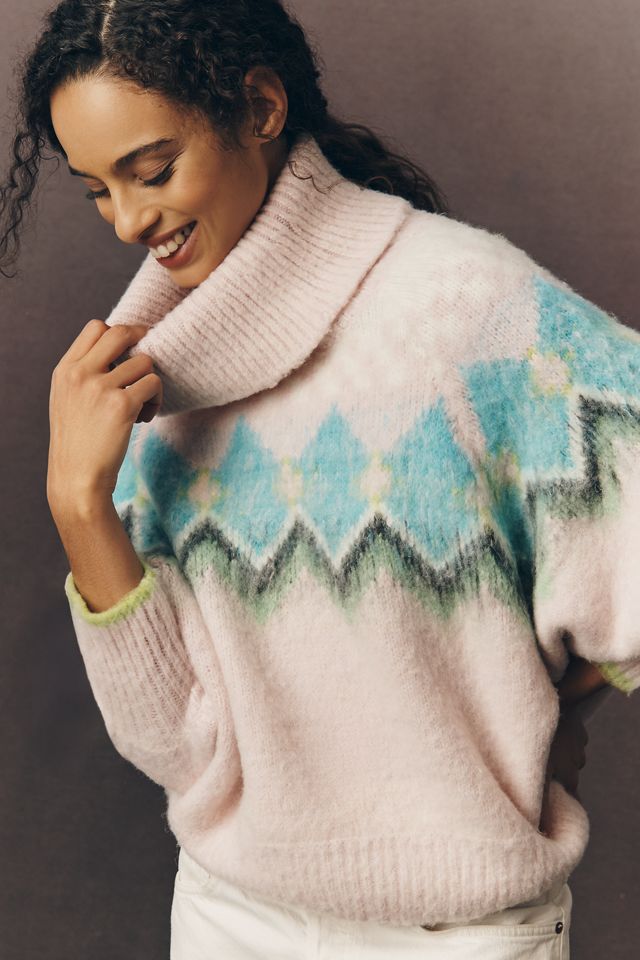 Maeve Brushed Turtleneck Zigzag Sweater #3