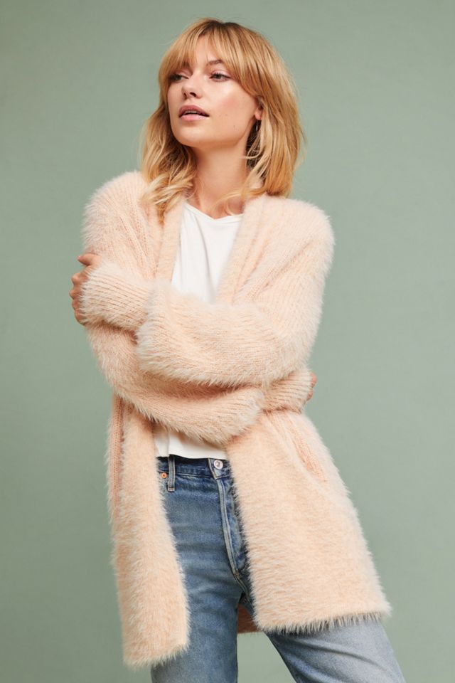 Pocketed Eyelash Cardigan