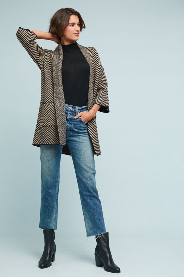 Herringbone Knit Cardigan