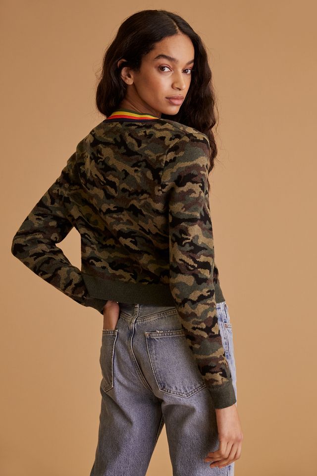 Anthropologie camo outlet cardigan