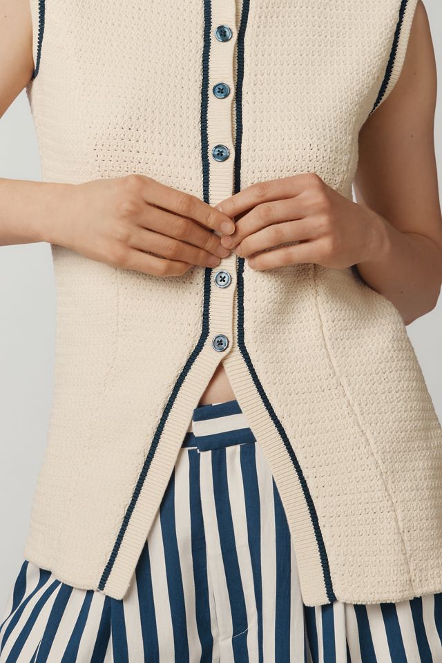 KULE The Olivia Crochet Sweater Vest #1