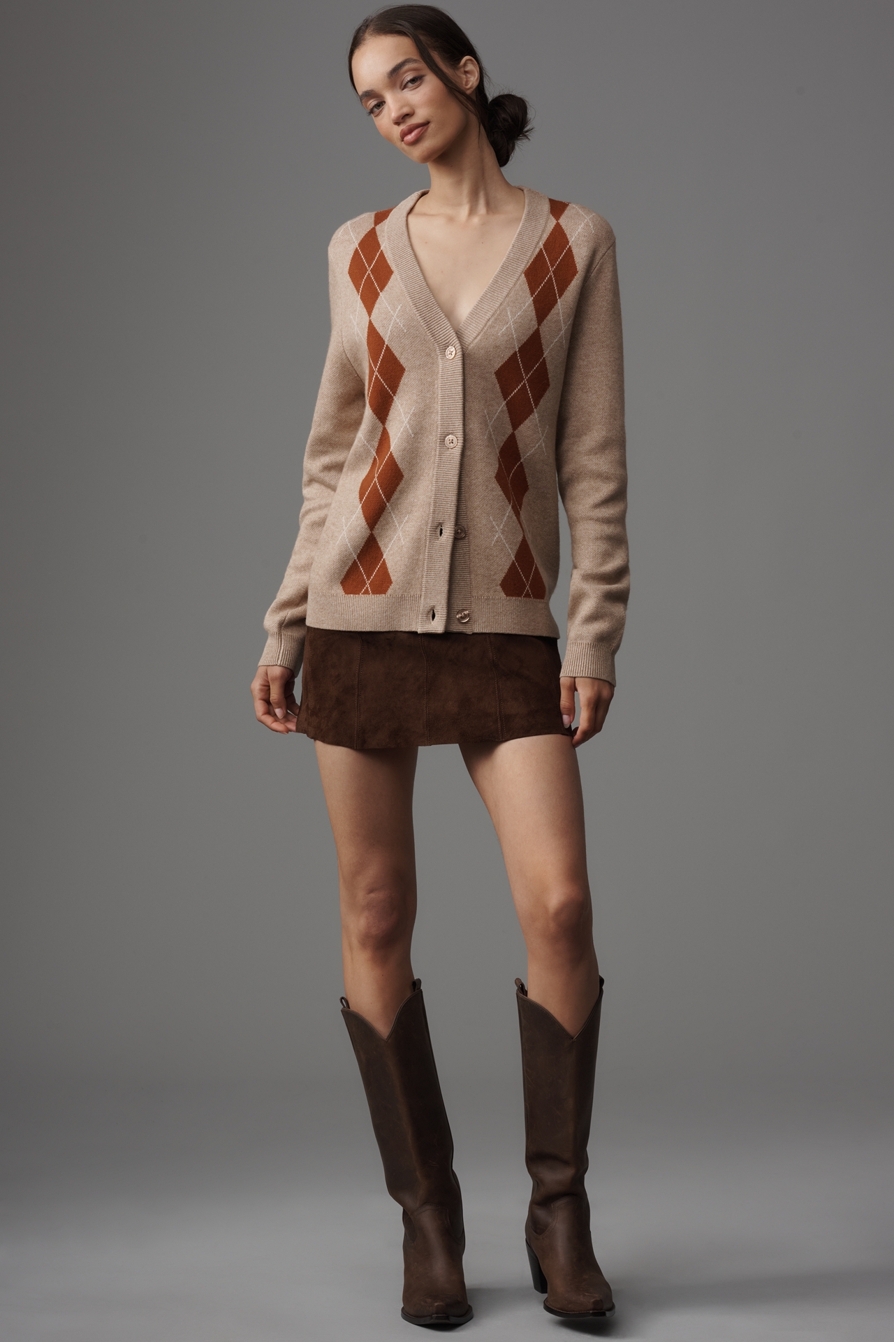 KULE Deane Long-Sleeve V-Neck Wool-Blend Cardigan Sweater