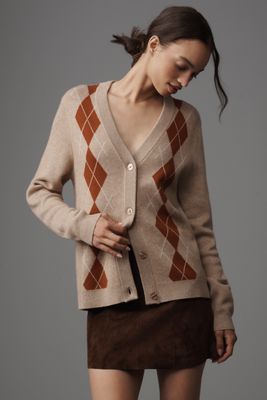 KULE Deane Long-Sleeve V-Neck Wool-Blend Cardigan Sweater