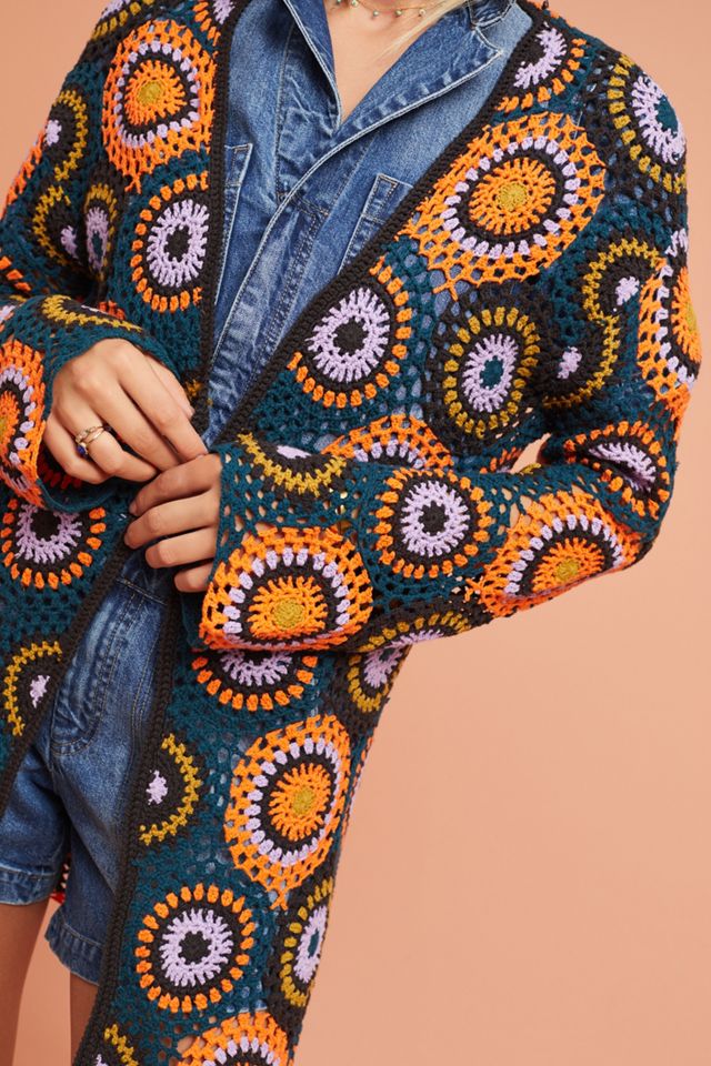 Crocheted Medallion Cardigan #2