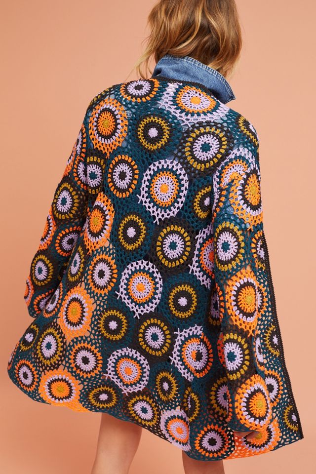 Crocheted Medallion Cardigan #3