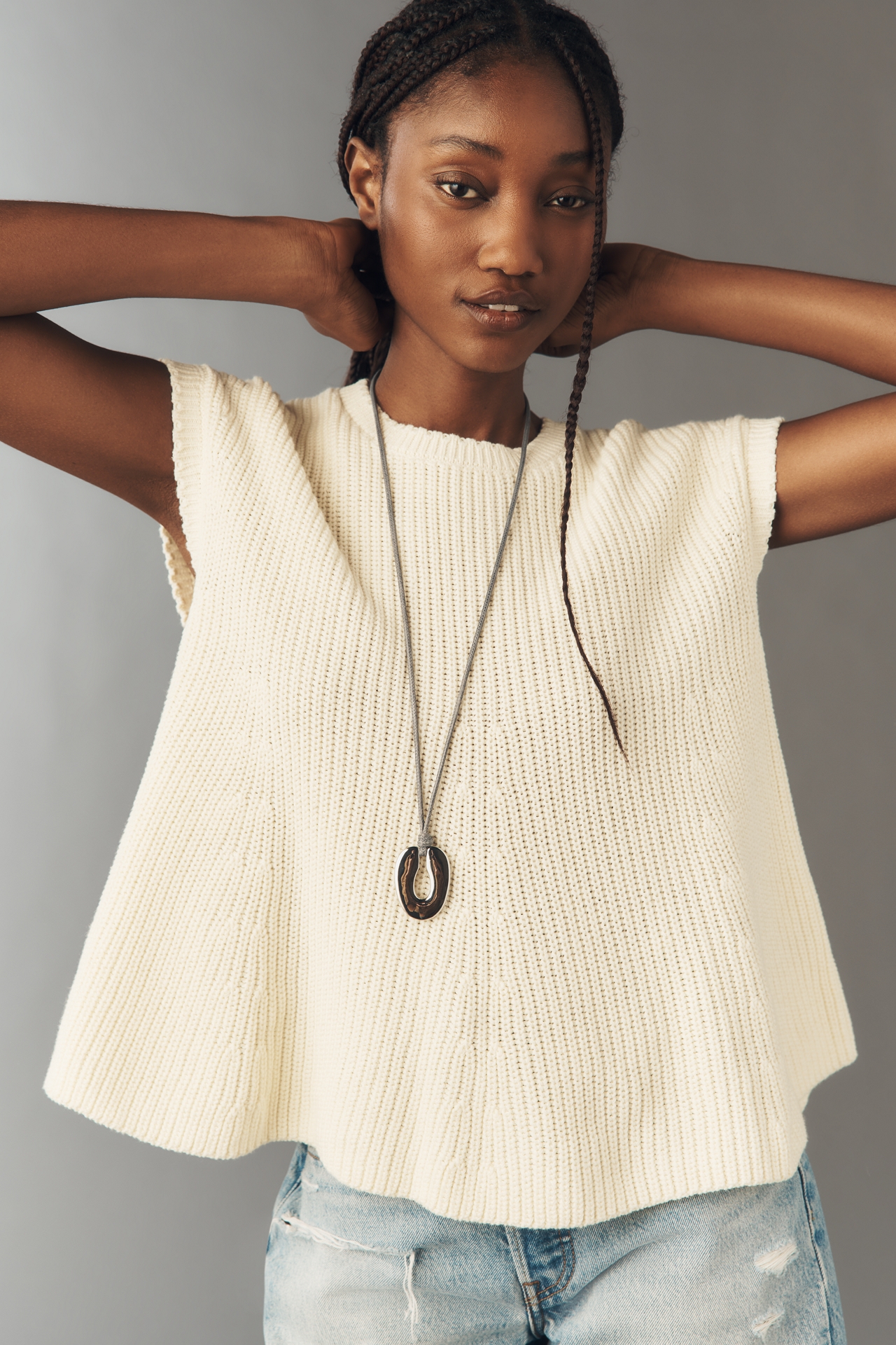 Pilcro Cotton Knit Swing Top
