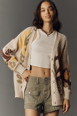 By Anthropologie Open Stitch Cardigan