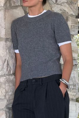 Maeve Mercer Cashmere Short Sleeve Sweater