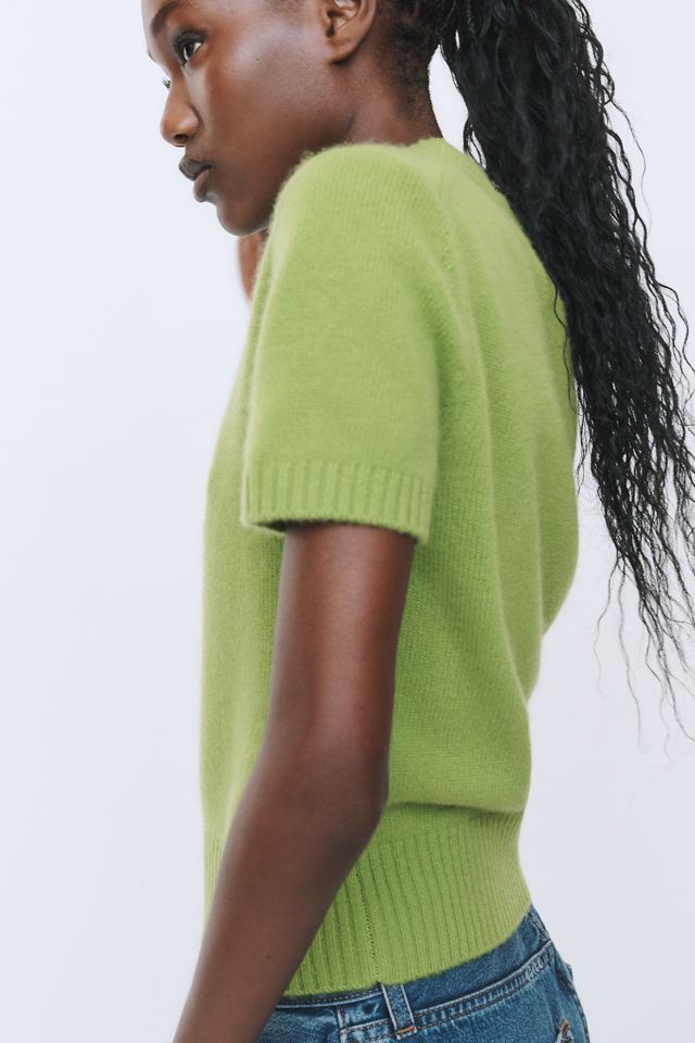 Maeve Mercer Cashmere Stretch Short Sleeve Sweater #1