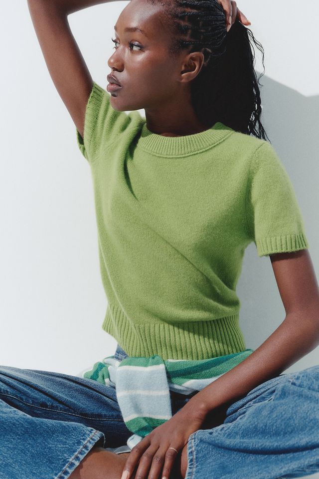 Maeve Mercer Cashmere Stretch Short Sleeve Sweater #2