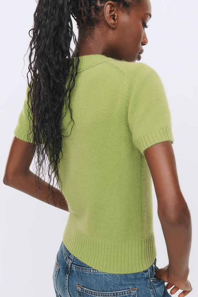 Maeve Mercer Cashmere Stretch Short Sleeve Sweater #3