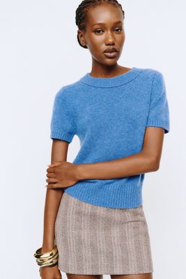 Maeve Mercer Cashmere Short Sleeve Sweater