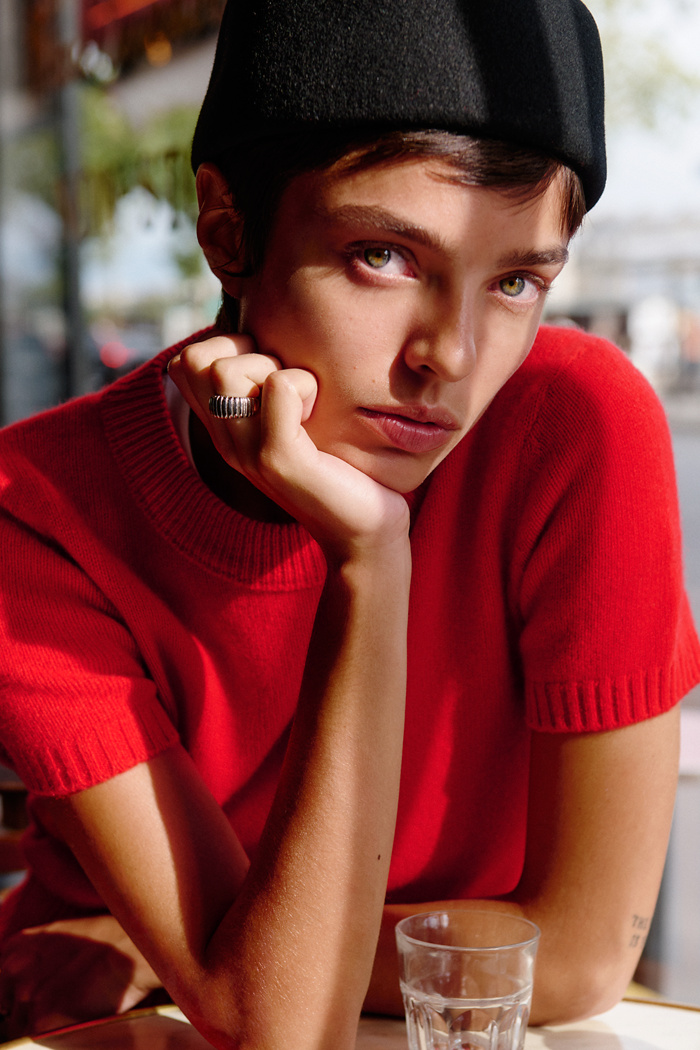 Maeve Mercer Cashmere Short Sleeve Sweater