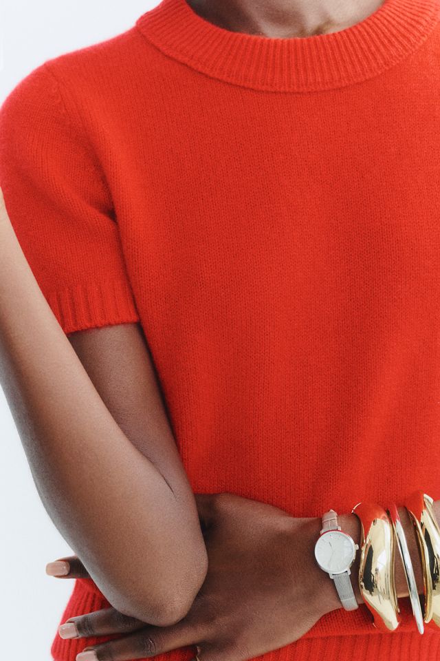 Maeve Mercer Cashmere Stretch Short Sleeve Sweater #2