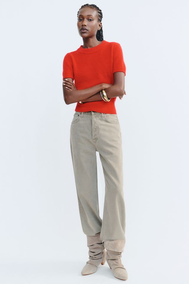 Maeve Mercer Cashmere Stretch Short Sleeve Sweater #4