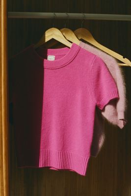 Maeve Mercer Cashmere Short Sleeve Sweater