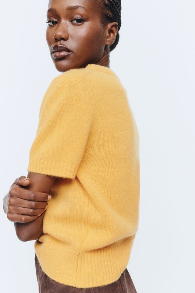Maeve Mercer Cashmere Stretch Short Sleeve Sweater #1