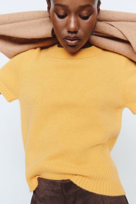 Maeve Mercer Cashmere Short Sleeve Sweater