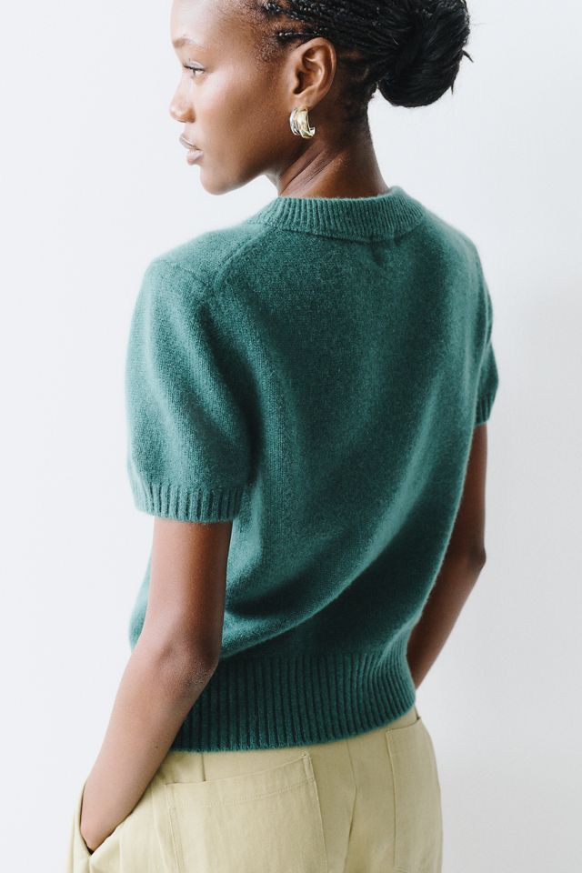 Maeve Mercer Cashmere Stretch Short Sleeve Sweater #3