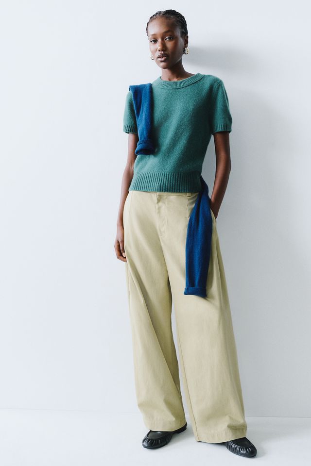 Maeve Mercer Cashmere Stretch Short Sleeve Sweater #4