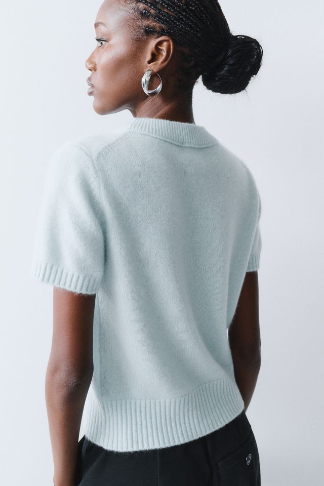 Maeve Mercer Cashmere Stretch Short Sleeve Sweater #1