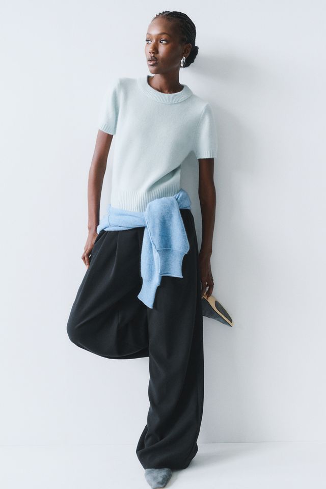 Maeve Mercer Cashmere Stretch Short Sleeve Sweater #3